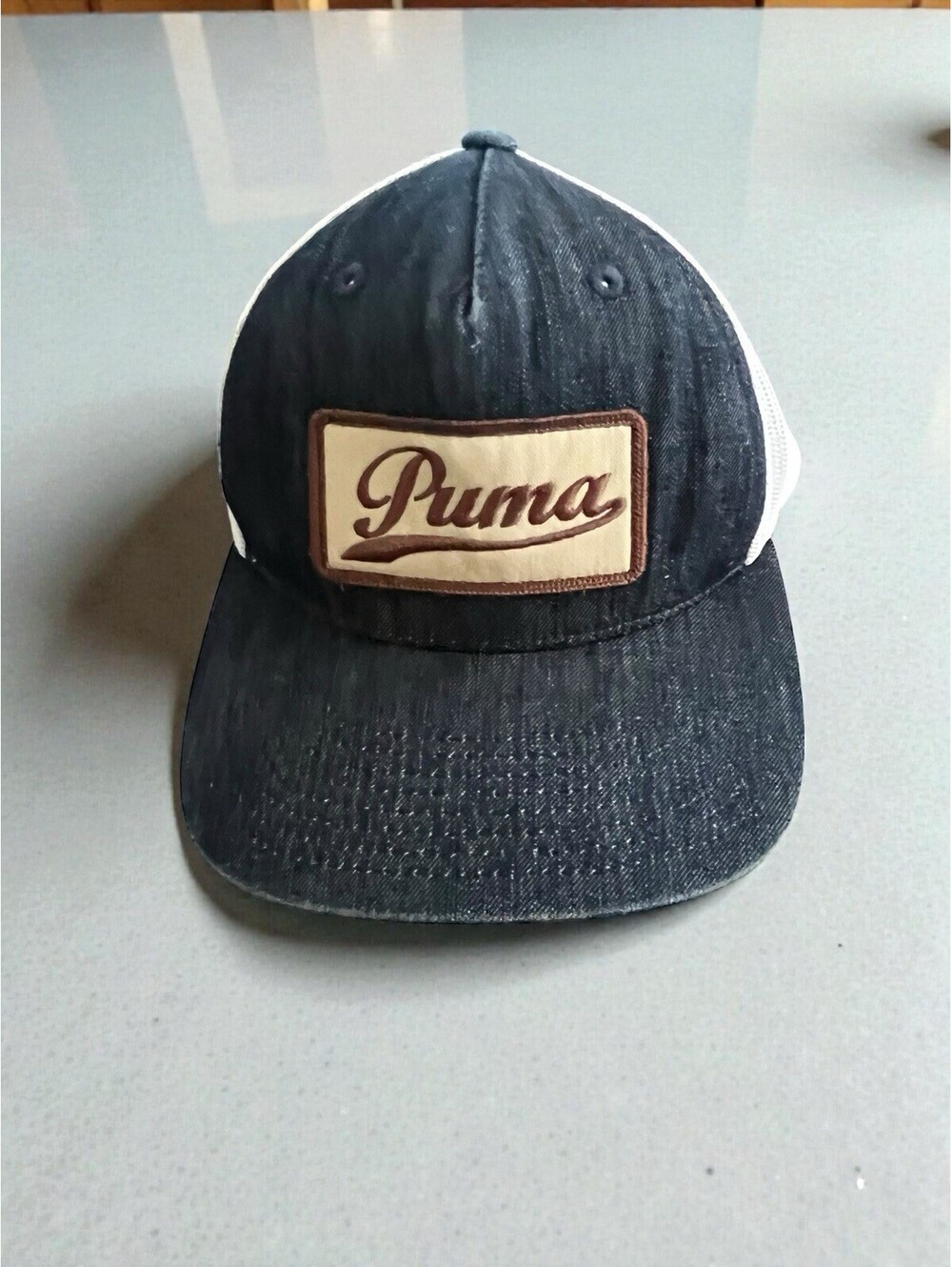Puma Greenskeeper Adjustable Cap Golf Denim Embroidered Snapped Back